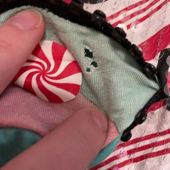 4/$25 Little Miss Matched LS Holiday Peppermint Smiley Face T-Shirt Girl Size 12 - Picture 9 of 11